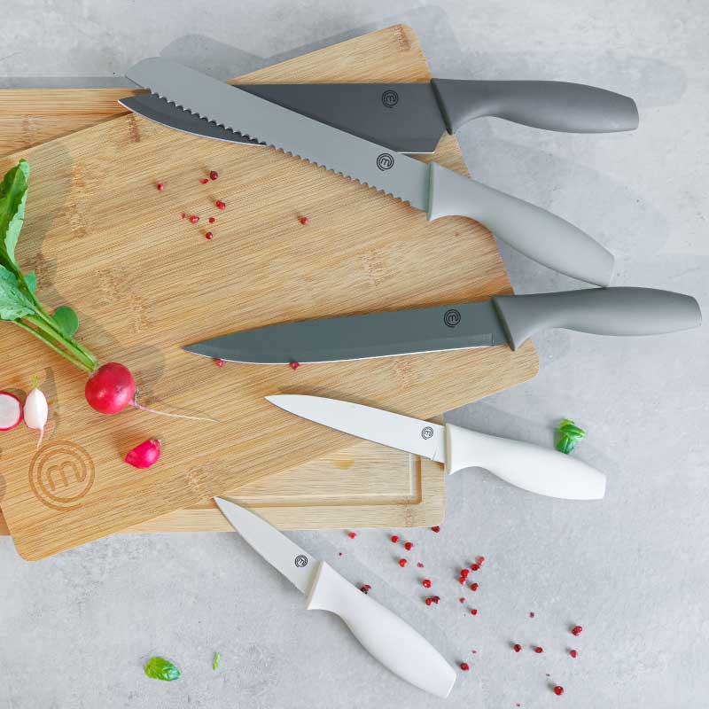 KNIFE & BOARD SET 6PCS