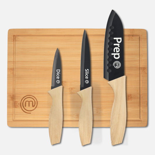 KNIFE & BOARD SET 4PCS