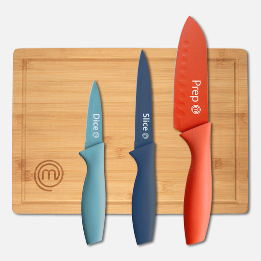 KNIFE & BOARD SET 4PCS